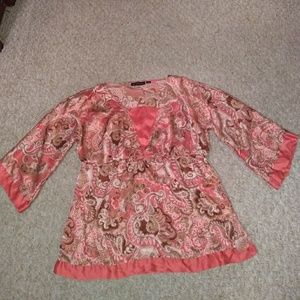 INC Silk Tunic with Kimono Sleeves